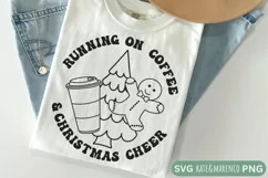 Running On Coffee And Christmas Cheer SVG PNG | Retro SVG Product Image 2