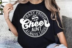 Crazy Proud Always Loud Cheer Aunt SVG PNG Product Image 3