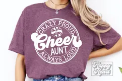 Crazy Proud Always Loud Cheer Aunt SVG PNG Product Image 5