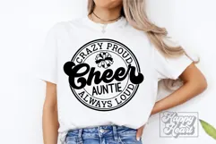 Crazy Proud Always Loud Cheer Auntie SVG PNG Product Image 2