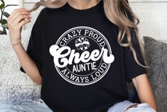 Crazy Proud Always Loud Cheer Auntie SVG PNG Product Image 3