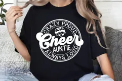 Crazy Proud Always Loud Cheer Auntie SVG PNG Product Image 3