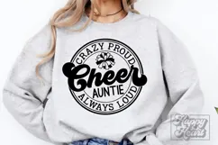 Crazy Proud Always Loud Cheer Auntie SVG PNG Product Image 4