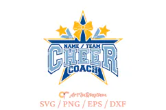 Cheer team coach name svg, cheerleading coach svg Product Image 3