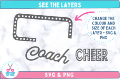 Layers of Cheer Coach Vintage Sign SVG 
