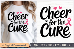 Cheer For The Cure SVG | Breast Cancer Awareness SVG Product Image 1