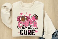 Cheer For The Cure PNG, Football PNG, Pink Ribbon PNG Product Image 5