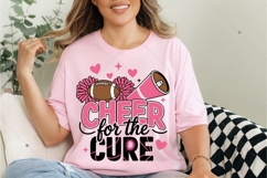 Cheer For The Cure PNG, Football PNG, Pink Ribbon PNG Product Image 6