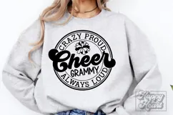 Crazy Proud Always Loud Cheer Grammy SVG PNG Product Image 5
