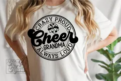Crazy Proud Always Loud Cheer Grandma SVG PNG Product Image 3