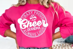 Crazy Proud Always Loud Cheer Grandma SVG PNG Product Image 4