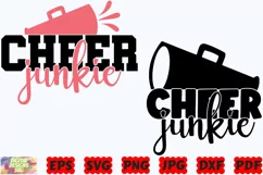 Cheer Junkie SVG | Cheer SVG | Sport SVG | Cheer Mom SVG Product Image 3