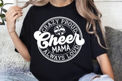 Crazy Proud Always Loud Cheer Mama SVG PNG Product Image 3