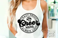 Crazy Proud Always Loud Cheer Mama SVG PNG Product Image 5