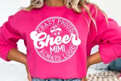 Crazy Proud Always Loud Cheer Mimi SVG PNG Product Image 1