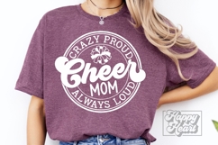 Crazy Proud Always Loud Cheer Mom SVG PNG Product Image 3