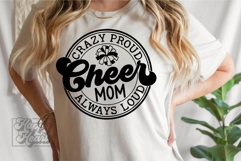 Crazy Proud Always Loud Cheer Mom SVG PNG Product Image 4