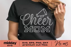 Cheer Mom Svg, Cheer Mom Png, Cheer Mom Dxf, Cheer Mom Shirt, Cricut Cut Files, Silhouette, Design For Tumbler, Cheer Mom Hat, Cheer Mom Bag, Sublimation, Cheer Mom Pom Pom, Rhinestone, megaphone Svg