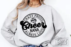 Crazy Proud Always Loud Cheer Nana SVG PNG Product Image 1