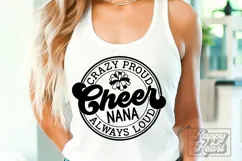 Crazy Proud Always Loud Cheer Nana SVG PNG Product Image 5