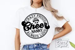 Crazy Proud Always Loud Cheer Nanny SVG PNG Product Image 4