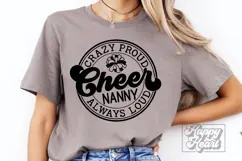 Crazy Proud Always Loud Cheer Nanny SVG PNG Product Image 5
