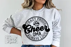 Crazy Proud Always Loud Cheer Oma SVG PNG Product Image 1
