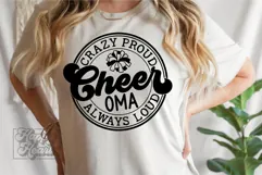 Crazy Proud Always Loud Cheer Oma SVG PNG Product Image 2