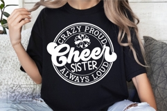 Crazy Proud Always Loud Cheer Sister SVG PNG Product Image 2