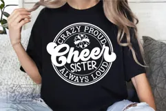 Crazy Proud Always Loud Cheer Sister SVG PNG Product Image 2