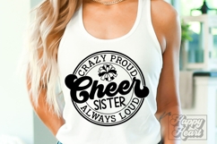 Crazy Proud Always Loud Cheer Sister SVG PNG Product Image 3