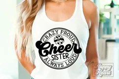 Crazy Proud Always Loud Cheer Sister SVG PNG Product Image 3