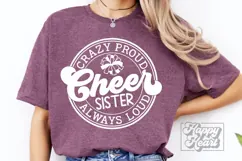 Crazy Proud Always Loud Cheer Sister SVG PNG Product Image 4