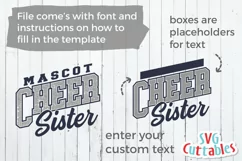 Cheer Sister SVG | Cheer Template 0047 | Cheer Shirt Product Image 2