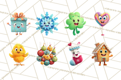 Whimsical Seasonal &amp; Holiday Objects Clip Art PNG Product Image 6