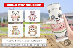 Cheerful Summer Animals Tumbler Product Image 1