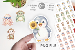 Cheerful Summer Animals Sticker Product Image 1