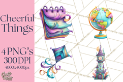 Everyday Objects Whimsical Clip Art PNG, Home Decor Clipart Product Image 1