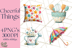 Everyday Objects Whimsical Clip Art PNG, Home Decor Clipart Product Image 1