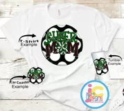 Cheer Mom png Cheerleader Green Poms Sublimation Product Image 3