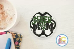 Cheer Mom png Cheerleader Green Poms Sublimation Product Image 4