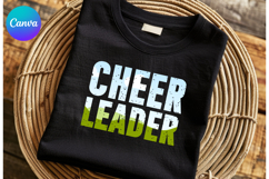 Cheerleader Football Canva Frame Sport Distressed Shirt Product Image 1