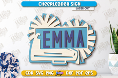 Cheerleader Sign |Personalized Sign | Wall Décor| Cheer Girl Product Image 1