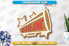 Cheerleader Sign |Personalized Sign | Wall Décor| Cheer Girl Product Image 1