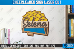 Cheerleader Sign Laser Cut | Wall Décor | Cheer Team | CNC Product Image 1