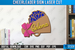 Cheerleader Sign Laser Cut | Wall Décor | Cheer Team | CNC Product Image 1
