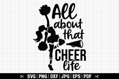 All About That Cheer Life SVG, Cheerleader SVG Product Image 1