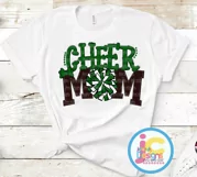 Green Cheer Mom png Cheerleader Pom Poms Sublimation Product Image 2
