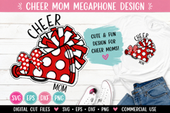 Cheer Mom SVG, Cheerleader Biggest Fan Megaphone Cut File Product Image 5