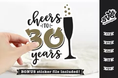 Cheers to 30 Years SVG | Birthday SVG | Anniversary SVG Product Image 4